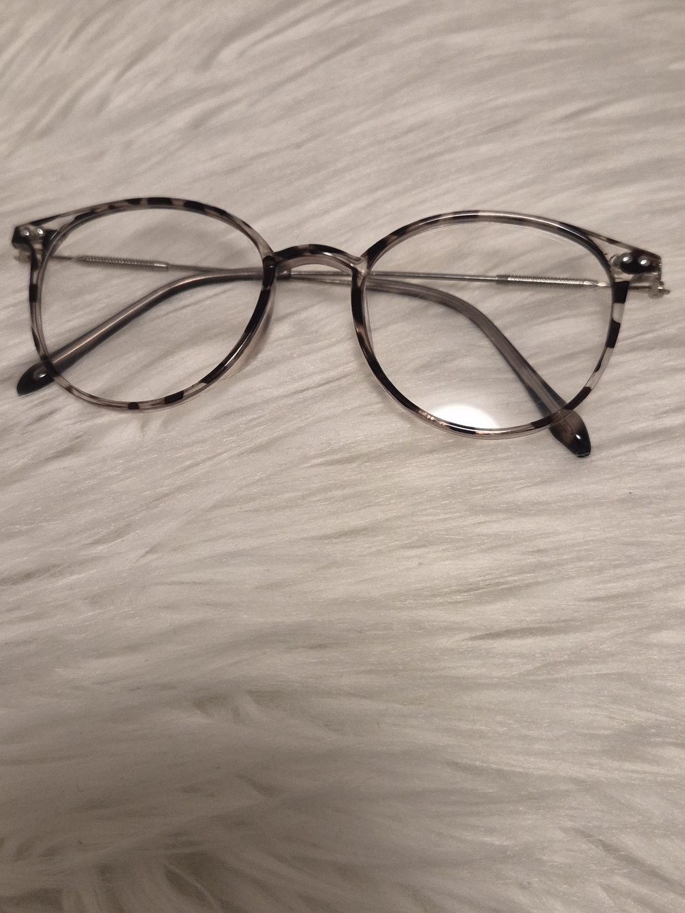 Round Tortoiseshell Eyeglasses - Subtle Gray & Brown